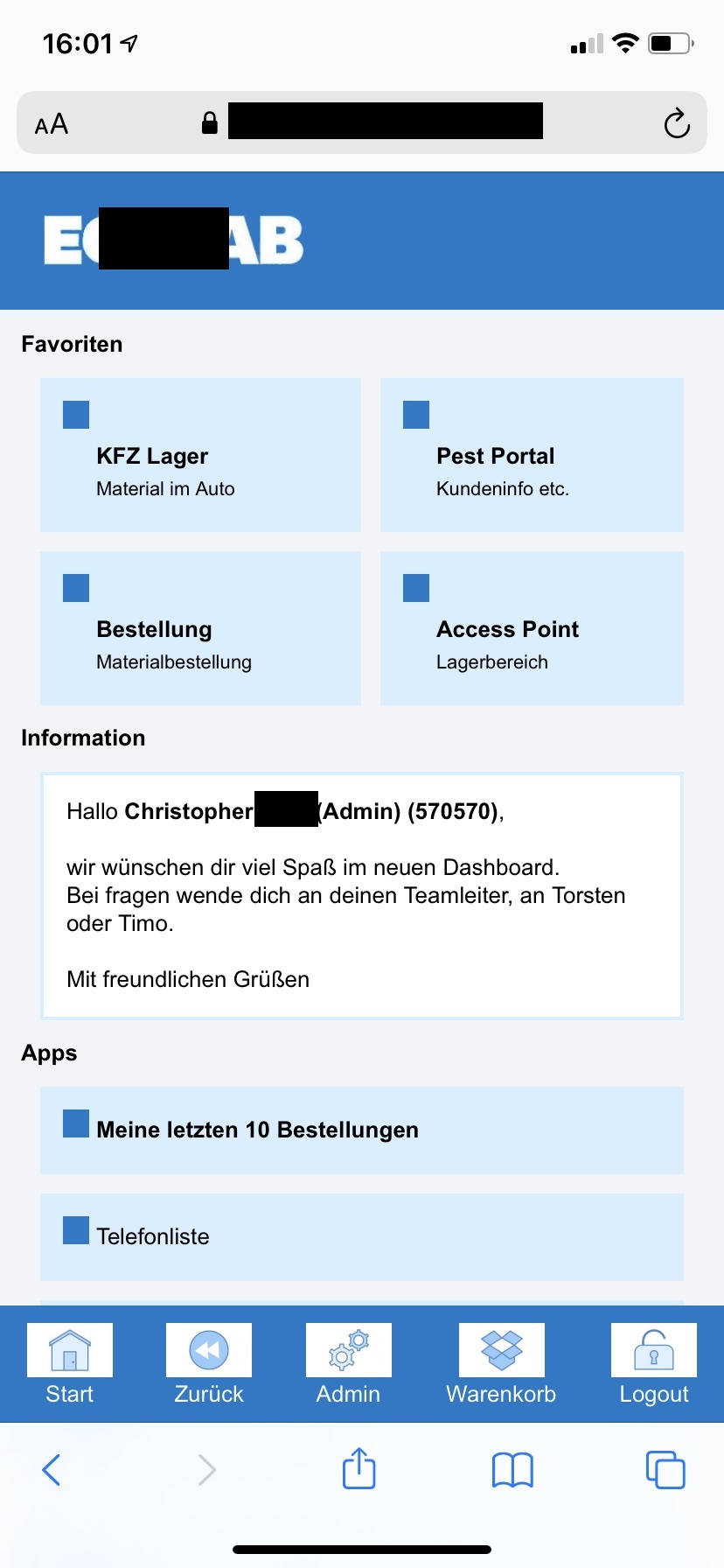 Ec*lab - Warenwirtschaft, Bestellung